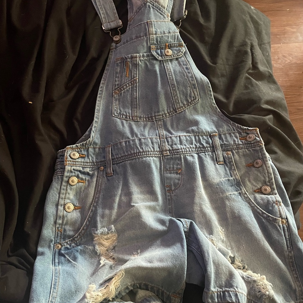 Forever 21 Light Blue Denim Overalls